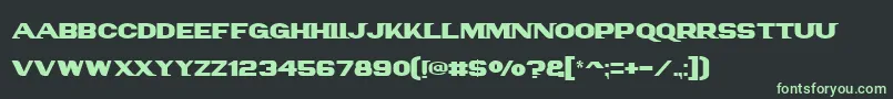 Fonte Panamtext – fontes verdes em um fundo preto