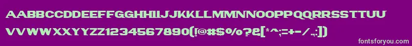 Panamtext Font – Green Fonts on Purple Background