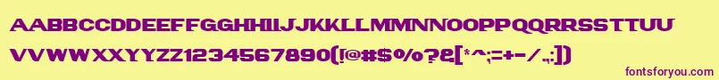 Panamtext Font – Purple Fonts on Yellow Background