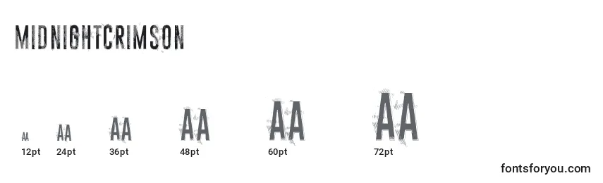 MidnightCrimson Font Sizes