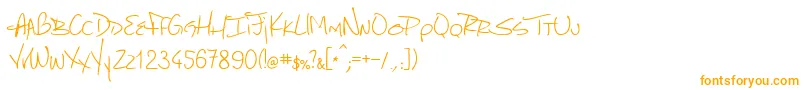 フォントMarcelloHandwriting – オレンジのフォント