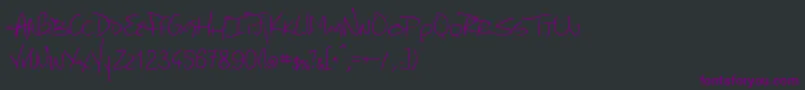 Police MarcelloHandwriting – polices violettes sur fond noir