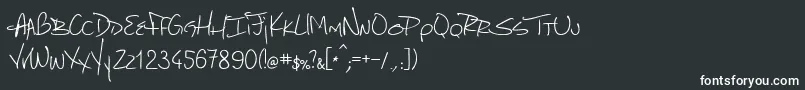 MarcelloHandwriting Font – White Fonts on Black Background