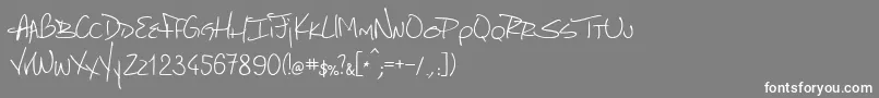 MarcelloHandwriting Font – White Fonts on Gray Background