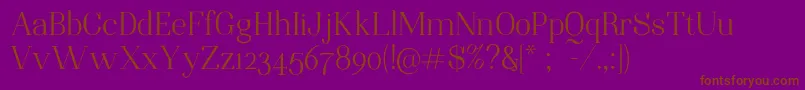 NightstillcomesMineFinalSample Font – Brown Fonts on Purple Background