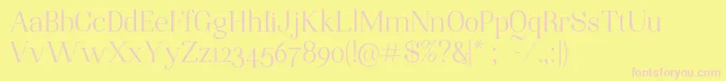 NightstillcomesMineFinalSample Font – Pink Fonts on Yellow Background