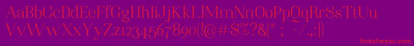 NightstillcomesMineFinalSample Font – Red Fonts on Purple Background