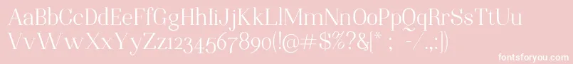 NightstillcomesMineFinalSample Font – White Fonts on Pink Background