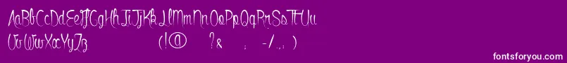 Bowlingshoes Font – White Fonts on Purple Background
