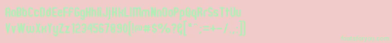 ZillahModern Font – Green Fonts on Pink Background