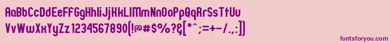 ZillahModern Font – Purple Fonts on Pink Background