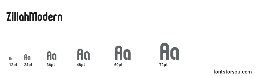 ZillahModern Font Sizes