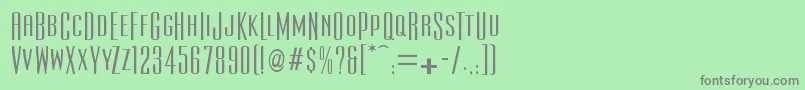 Ultracondensedsansserif Font – Gray Fonts on Green Background