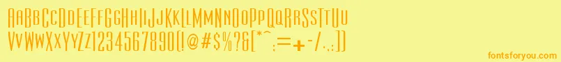 fuente Ultracondensedsansserif – Fuentes Naranjas Sobre Fondo Amarillo