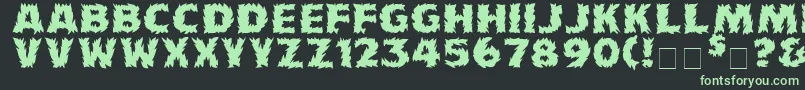 Firecatmedium-fontti – vihreät fontit mustalla taustalla