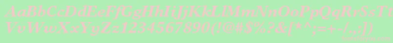 Police TimeseuropaltstdBolditalic – polices roses sur fond vert