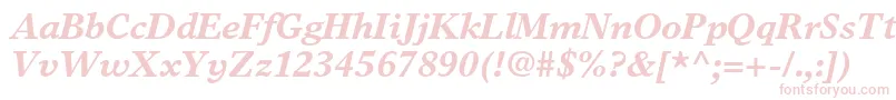 TimeseuropaltstdBolditalic Font – Pink Fonts on White Background