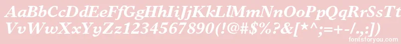 TimeseuropaltstdBolditalic Font – White Fonts on Pink Background