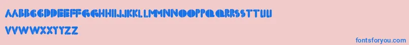 Boldfacestencil Font – Blue Fonts on Pink Background