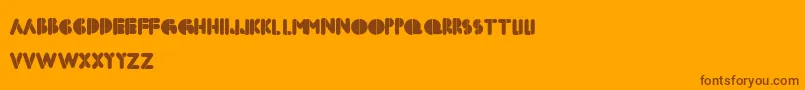 Boldfacestencil Font – Brown Fonts on Orange Background