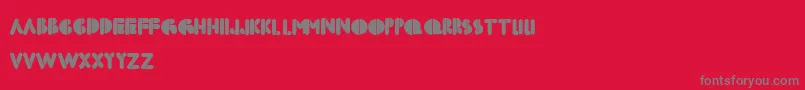 Boldfacestencil Font – Gray Fonts on Red Background