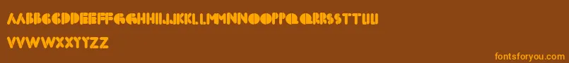Boldfacestencil Font – Orange Fonts on Brown Background