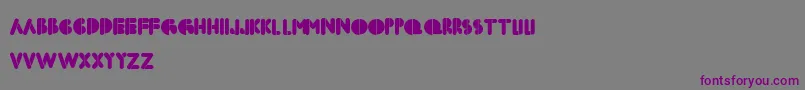 Boldfacestencil Font – Purple Fonts on Gray Background
