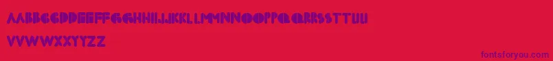 Boldfacestencil Font – Purple Fonts on Red Background