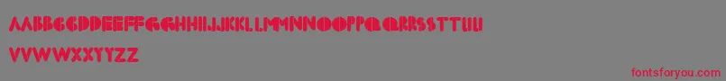 Boldfacestencil Font – Red Fonts on Gray Background