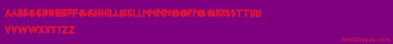 Boldfacestencil Font – Red Fonts on Purple Background