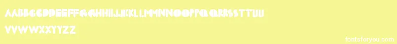 Boldfacestencil Font – White Fonts on Yellow Background