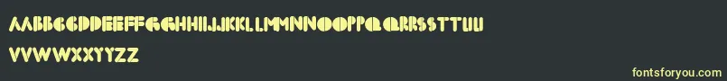 Boldfacestencil Font – Yellow Fonts on Black Background