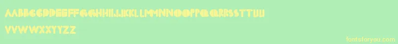 Fonte Boldfacestencil – fontes amarelas em um fundo verde