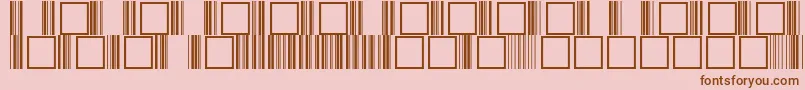 ThirtyninesskRegular Font – Brown Fonts on Pink Background