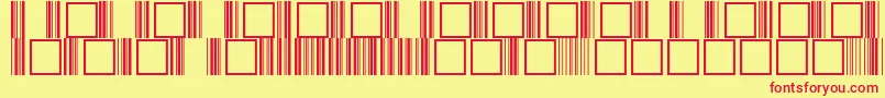 ThirtyninesskRegular Font – Red Fonts on Yellow Background