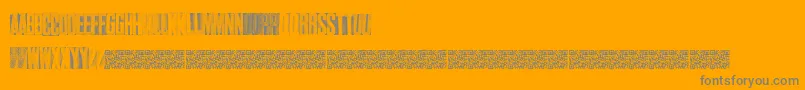Finethings Font – Gray Fonts on Orange Background