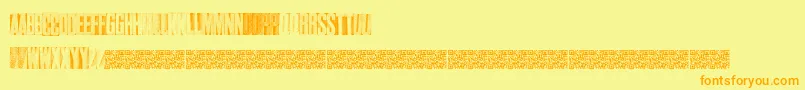 Finethings Font – Orange Fonts on Yellow Background