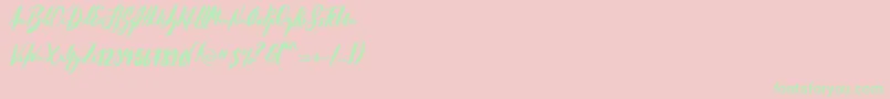 HellostockholmRegular-Schriftart – Grüne Schriften auf rosa Hintergrund