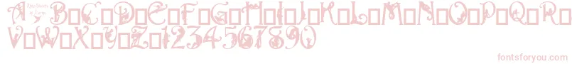 フォントAlphaSilouette – ピンクのフォント
