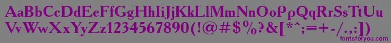 AAdemyacttBold-fontti – violetit fontit harmaalla taustalla