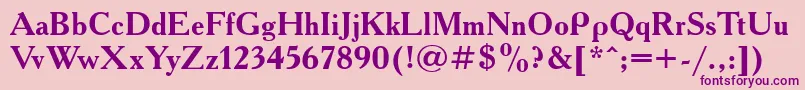 AAdemyacttBold-Schriftart – Violette Schriften auf rosa Hintergrund