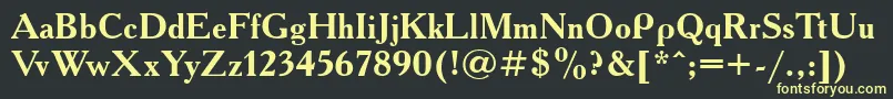 AAdemyacttBold Font – Yellow Fonts on Black Background
