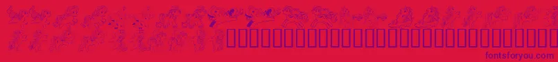 LmsPrettyPonyDingRegulaar Font – Purple Fonts on Red Background