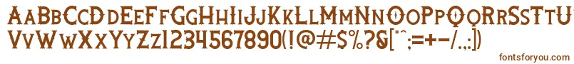 Шрифт Rooters – коричневые шрифты на белом фоне