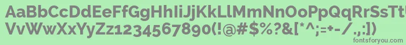 フォントRalewayExtrabold – 緑の背景に灰色の文字