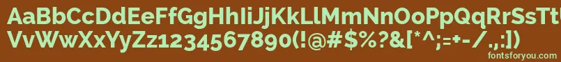 Шрифт RalewayExtrabold – зелёные шрифты на коричневом фоне