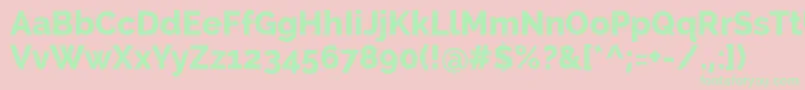 RalewayExtrabold Font – Green Fonts on Pink Background