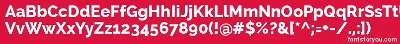 フォントRalewayExtrabold – 赤い背景に白い文字