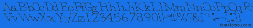 Eggbeater86RegularTtcon Font – Black Fonts on Blue Background