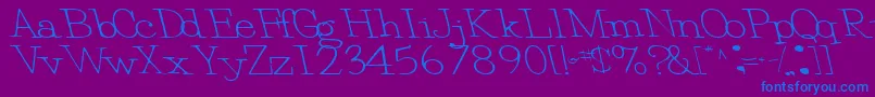 Eggbeater86RegularTtcon Font – Blue Fonts on Purple Background